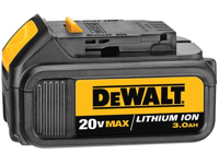 Dewalt's new 20 Volt MAX Lithium Ion batteries are offered in 1.5 Amp Hour (Ah) (DCB201) and 3.0 Ah (DCB200) configurations. The 1.5-Ah batteries will charge in 30 minutes; the 3.0 Ah batteries in 60 minutes.