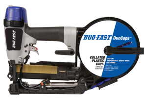 The Duo-Fast DF150-CS Cap Stapler is far faster than hand stapling, more maneuverable and reliable than competitor cap fastening systems and designed to get the job done right – every time.