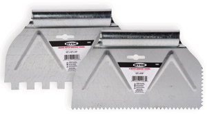 Hyde Tools has rolled out a new line of economical adhesive spreaders, each designed with two notched sides.