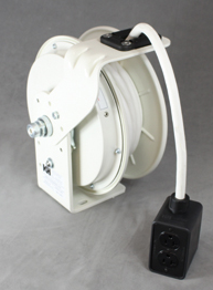 Featuring all steel construction with white powder coat finish, KH Industries’ RTB White Cord Reels include 12/3 SJOW or 12/3 SEOW white power cable to deliver 20 amps of service while providing an unobtrusive temporary power solution. 