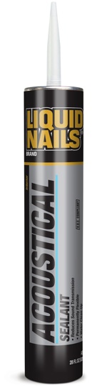 LIQUID NAILS Adhesive, a leading construction adhesive brand since 1962, has launched Acoustical Sound Sealant (AS-825), an elastic, durable sealant designed to reduce sound transmission in all types of wall systems.