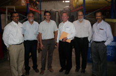 Ajay Kulkarni (left) has been named managing director of Powers Fasteners' new facility in Mumbai, India. Jeff Powers (center right), Powers' global president, was there to inaugurate the facility.  