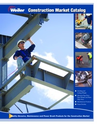Weiler Corporation's Construction Market Catalog has recently been updated to include an expanded line of Vortec Pro bonded abrasives and their new Green Works eco-friendly maintenance products.