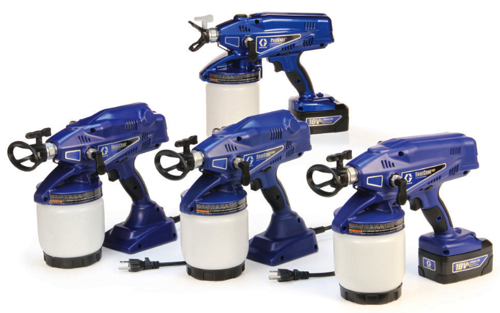 Available in both corded and cordless units, the portability of the Graco handheld units makes it easy for the user to move around the project site.