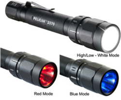 Pelican Products has developed the 2370 LED multi-color flashlight.