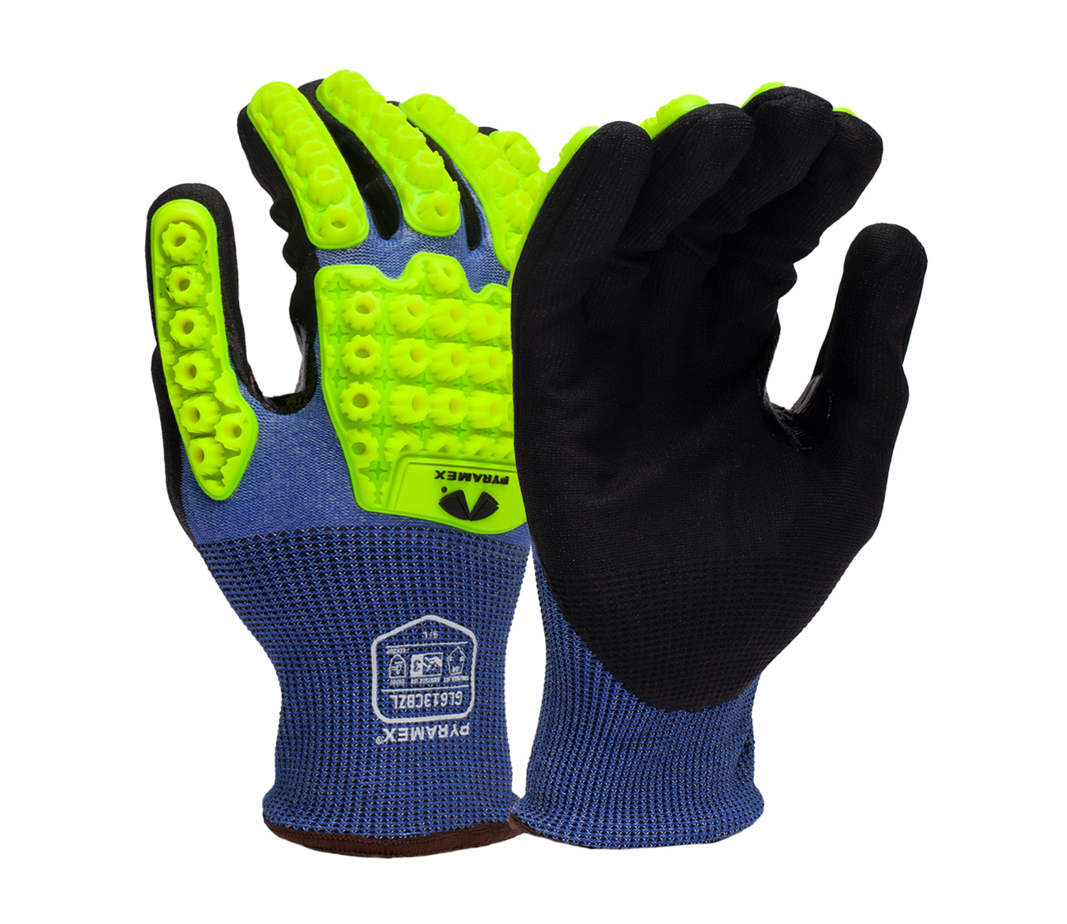 Pyramex GL613CBZ Micro-Foam Nitrile A4 Cut Level 3 Impact Glove