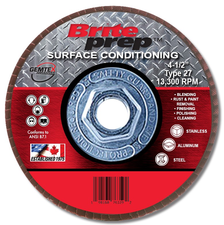 Gemtex Briteprep Surface Conditioning Flap Discs Gemtex Briteprep Surface Conditioning Flap Discs