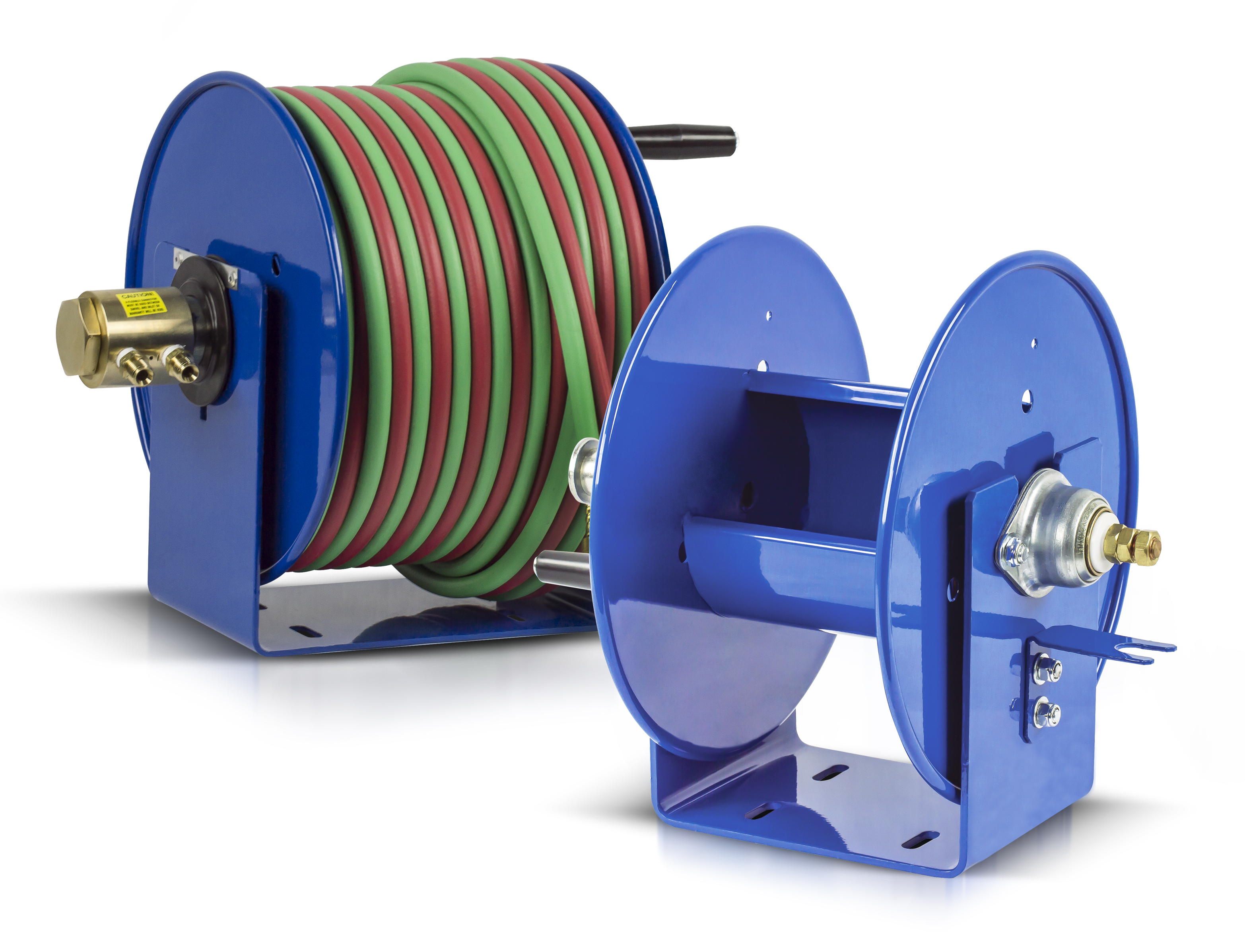 Coxreels Compact 100W Welding Hose and 100WCL Welding Cable Hand Crank Reels
