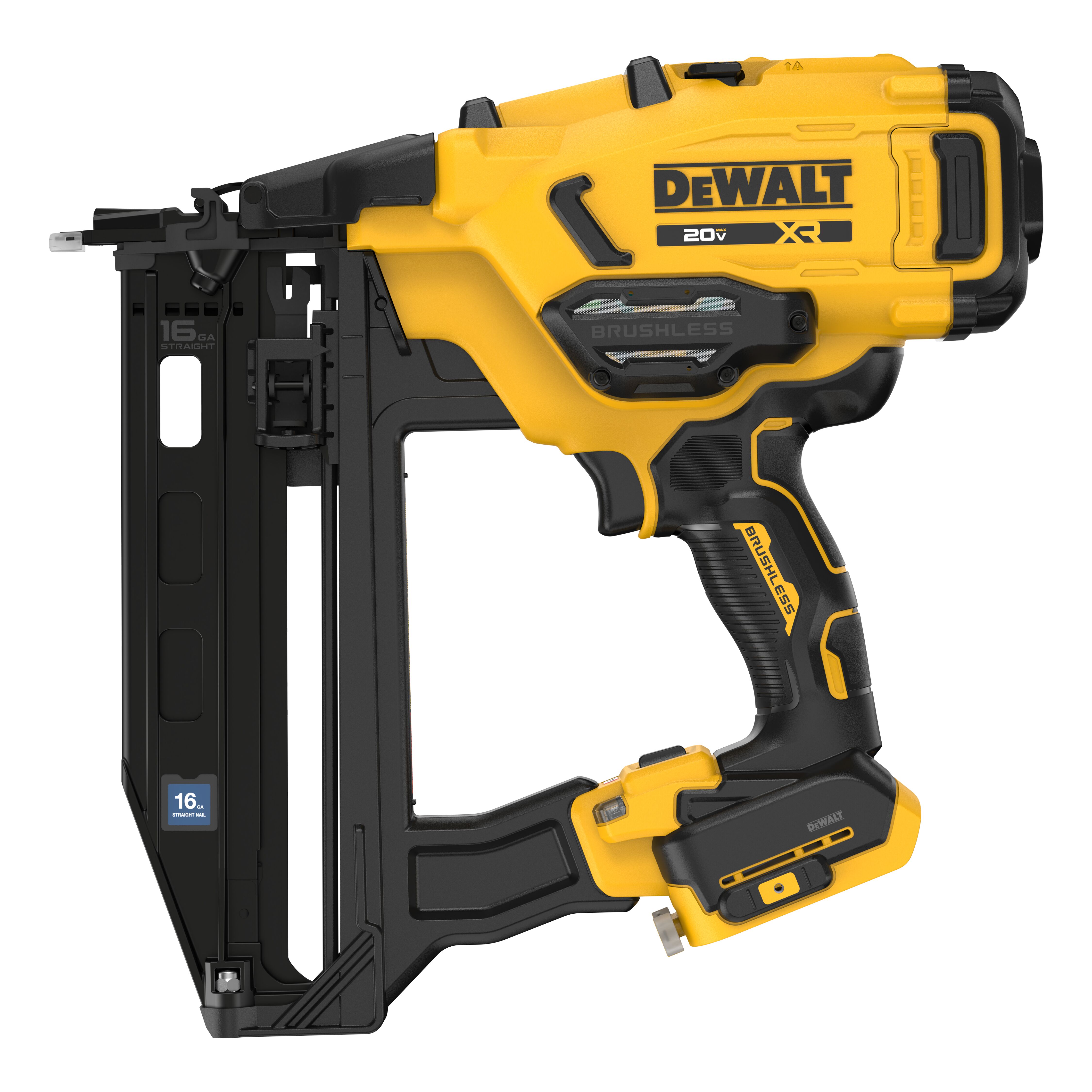 DEWALT 20V MAX XR Cordless 16GA Straight Finish Nailer DEWALT 20V MAX XR Cordless 16GA Straight Finish Nailer