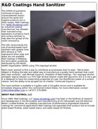 R&D Coatings Hand Sanitizer