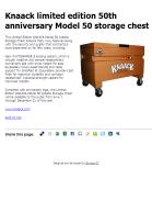 Knaack limited edition 50th anniversary Model 50 storage chest
