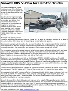 SnowEx RDV V-Plow for Half-Ton Trucks
