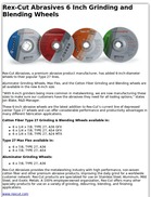 Rex-Cut Abrasives 6 Inch Grinding and Blending Wheels