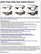 Klein Tools Adds New Safety Glasses
