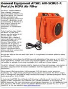General Equipment AF501 AIR-SCRUB-R Portable HEPA Air Filter