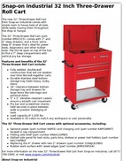 Snap-on Industrial 32 Inch Three-Drawer Roll Cart