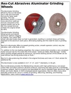 Rex-Cut Abrasives Aluminator Grinding Wheels