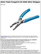 Klein Tools Forged 8-20 AWG Wire Stripper