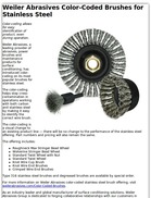 Weiler Abrasives Color-Coded Brushes for Stainless Steel