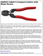 KNIPEX CoBolt S Compact Cutters with Blade Recess
