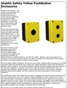 Stahlin Safety Yellow PushButton Enclosures