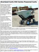 Overland Carts 950 Series Powered Carts