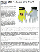 Tillman 1477 Mechanics-style TrueFit Gloves