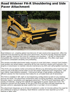 Road Widener FH-R Shouldering and Side Paver Attachment