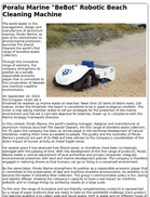 Poralu Marine BeBot Robotic Beach Cleaning Machine