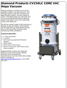 Diamond Products CV258LC CORE VAC Hepa Vacuum