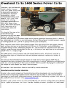 Overland Carts 1400 Series Power Carts