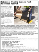Detectable Warning Systems Mesh-Reinforced RediMat