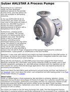Sulzer AHLSTAR A Process Pumps