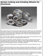Norton Cutting and Grinding Wheels for Aluminum