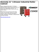 Kennedy 21 4-Drawer Industrial Roller Cabinet