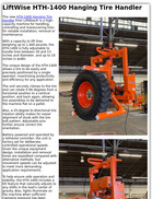 LiftWise HTH-1400 Hanging Tire Handler