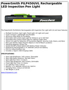 PowerSmith PILP450UVL Rechargeable LED Inspection Pen Light