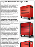 Snap-on Mobile Tool Storage Carts
