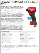 Milwaukee M18 FUEL 1/4-inch Hex Impact Driver