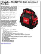 Milwaukee PACKOUT 15-inch Structured Tool Bag