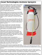 Coval Technologies Acetone Sprayers
