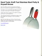 Kraft Tool Stainless Steel Putty & Drywall Knives
