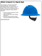 MSA V-Gard C1 Hard Hat