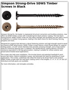 Simpson Strong-Drive SDWS Timber Screws in Black
