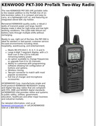 KENWOOD PKT-300 ProTalk Two-Way Radio