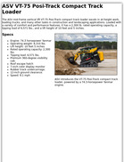 ASV VT-75 Posi-Track Compact Track Loader