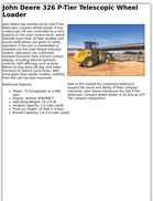 John Deere 326 P-Tier Telescopic Wheel Loader