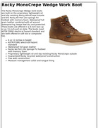 Rocky MonoCrepe Wedge Work Boot