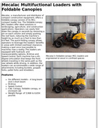 Mecalac Multifuctional Loaders with Foldable Canopies