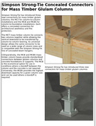 Simpson Strong-Tie Concealed Connectors for Mass Timber Glulam Columns